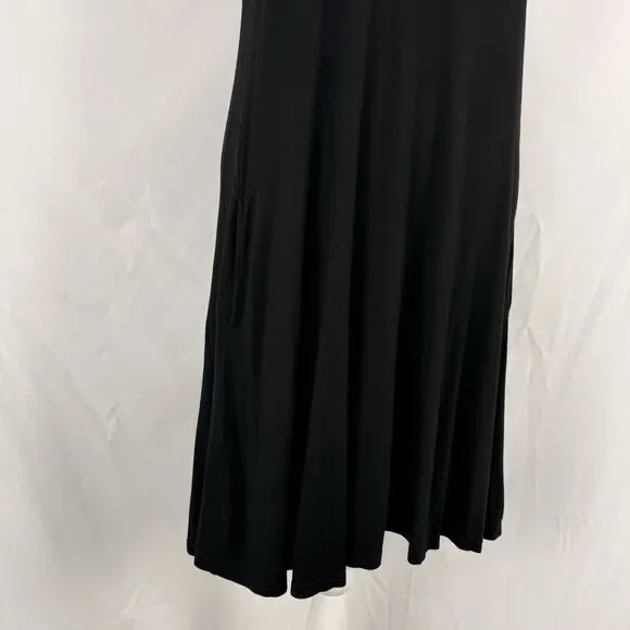 Womens Size L Black Sleeveless Tank Dress w Pockets - Picture 15 of 15